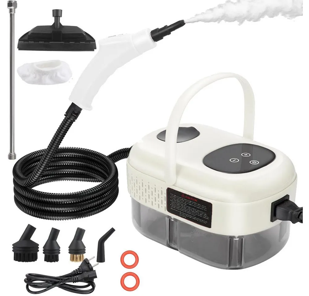 VIVIHEYDAY Handdampfreiniger 2500W Tragbarer Dampfreiniger mit 3 Verschiedene Bürstenköpfe, Dampfreiniger Handgerät hocheffizient Reinigungsgerät
