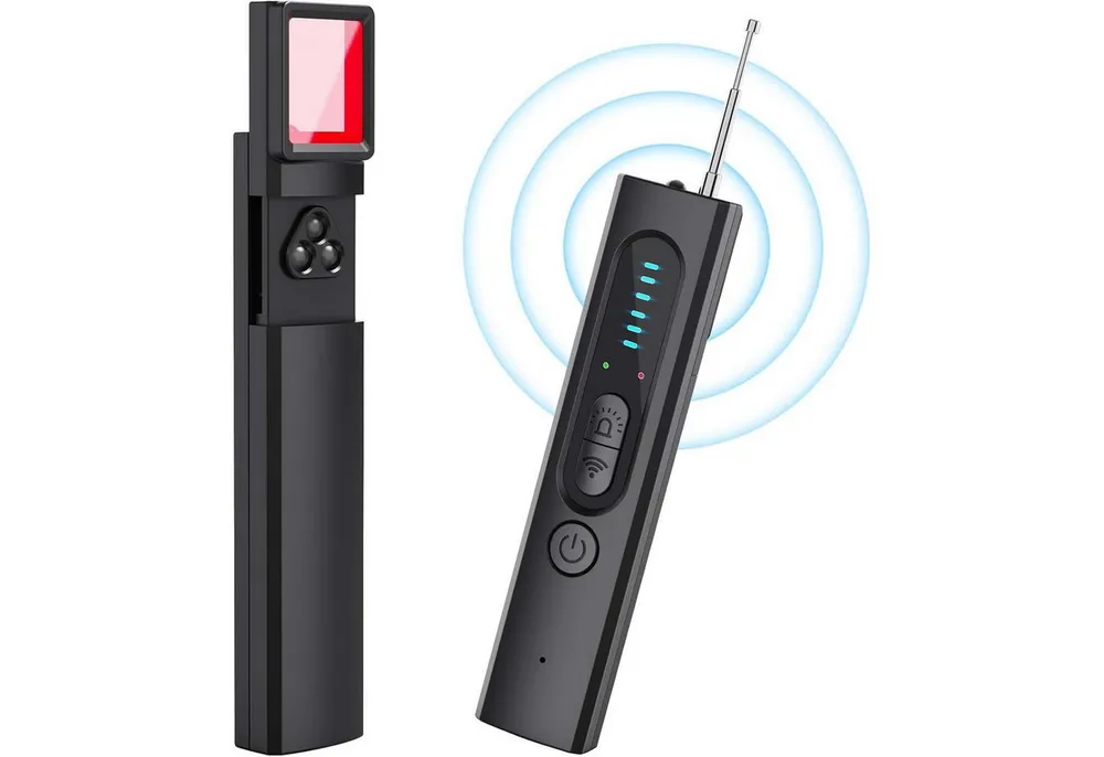 VIVIHEYDAY Überwachungskamera Zubehör Wanzen Detektor 4 in 1 Versteckte Kamera Detektor RF Wireless (Abhörgeräte Finder GPS Tracker Detektor, Hidden Camera Detector für Hotel, Büro)