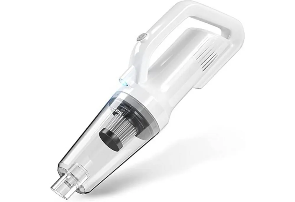 Vivitar Akku-Handstaubsauger mit Nass- und Trockenfunktion, ultraleicht, 9500Pa Saugleistung, 140 W, Beutellos / Zyklon-Staubbehälter, 3×2000mAh Akku für bis zu 30 Min Laufzeit, LED-Beleuchtung