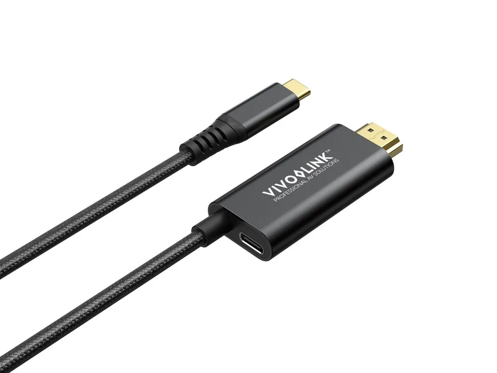 HDMI-Kabel Vivolink PROUSBCHDMIMM2-CHARGE USB-C 4K 2m PD 100W