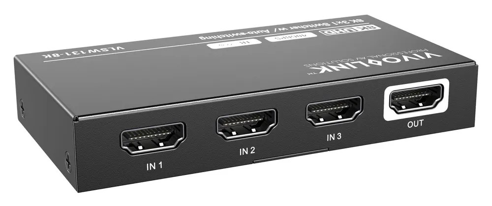 Switch Vivolink VLSW131-8K HDMI 3x1 8K 60Hz HDR Dolby Vision IR