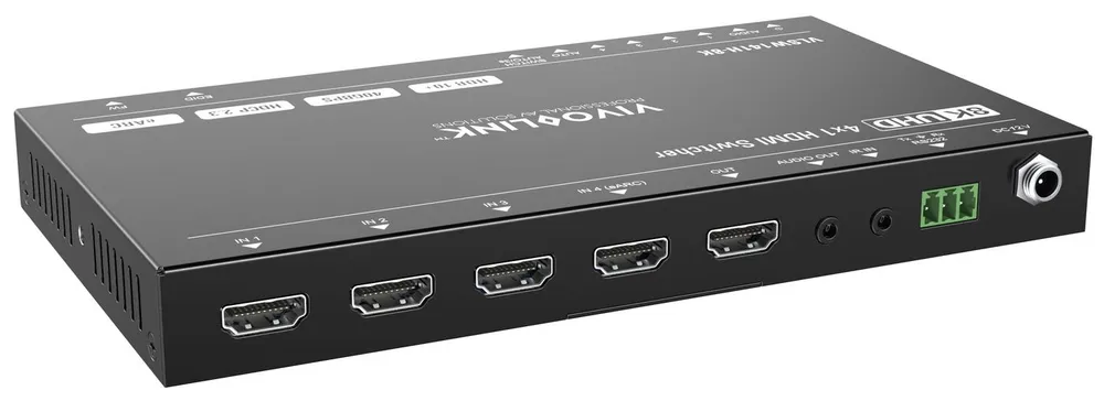 Switch Vivolink VLSW141H-8K 4x HDMI 8K 60Hz HDR+ eARC Ultra Slim