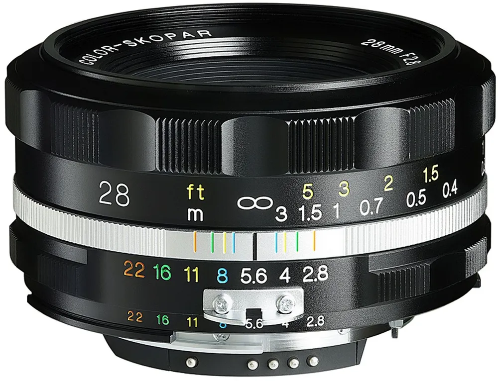 Voigtländer Color Skopar 28mm f2,8 SLII-S Nikon Ai-S asphäri. schwarz