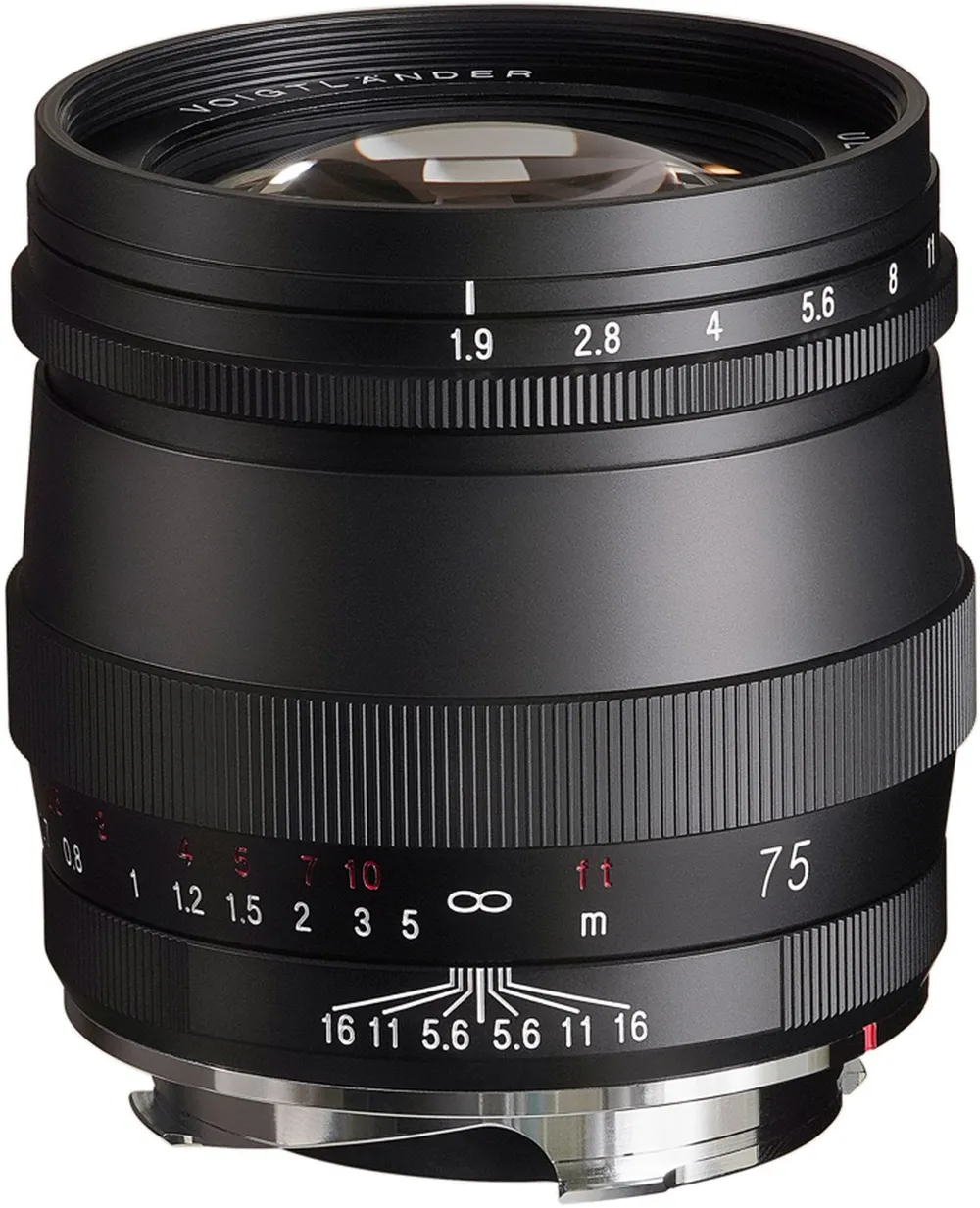 Voigtländer Ultron 75mm f1,9 M.C. VM schwarz-matt