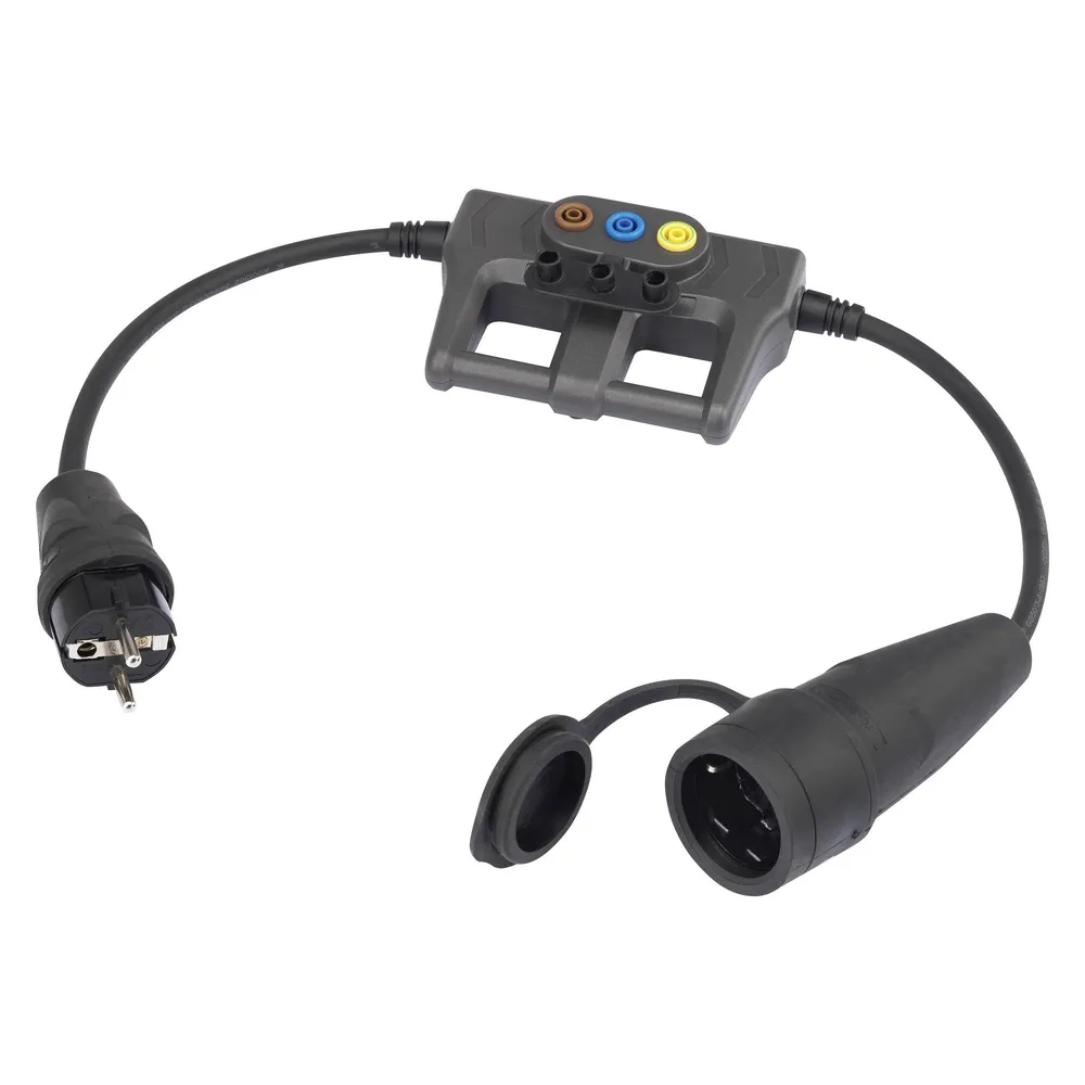 Voltcraft Messadapter ( Schutzkontakt-Gummi-Stecker
