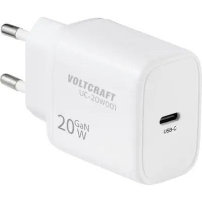 USB-C Ladegerät Voltcraft UC-20W001 20W GaN Power Delivery 3.0