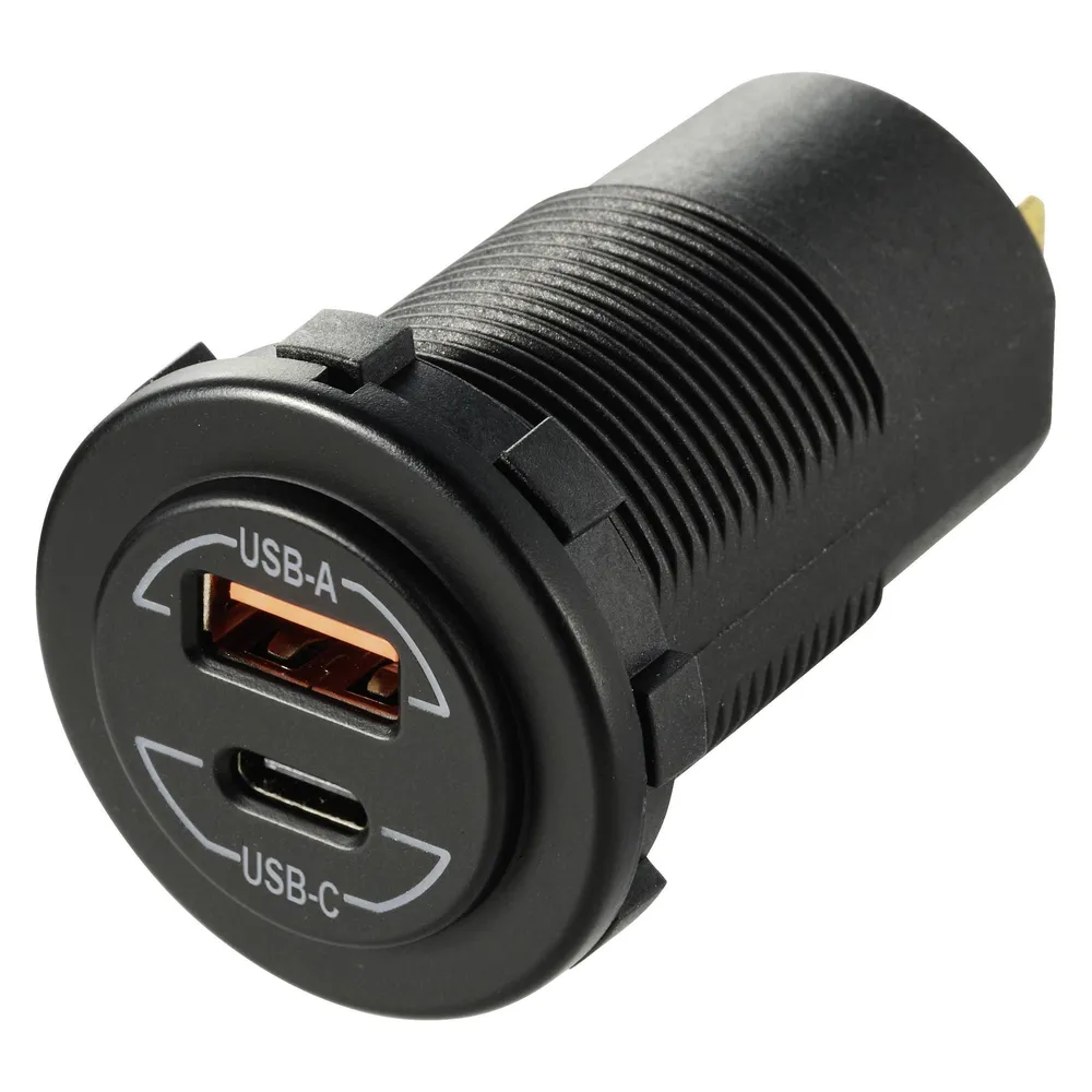 Voltcraft Power-Delivery USB-Einbausteckdose Kfz 60W