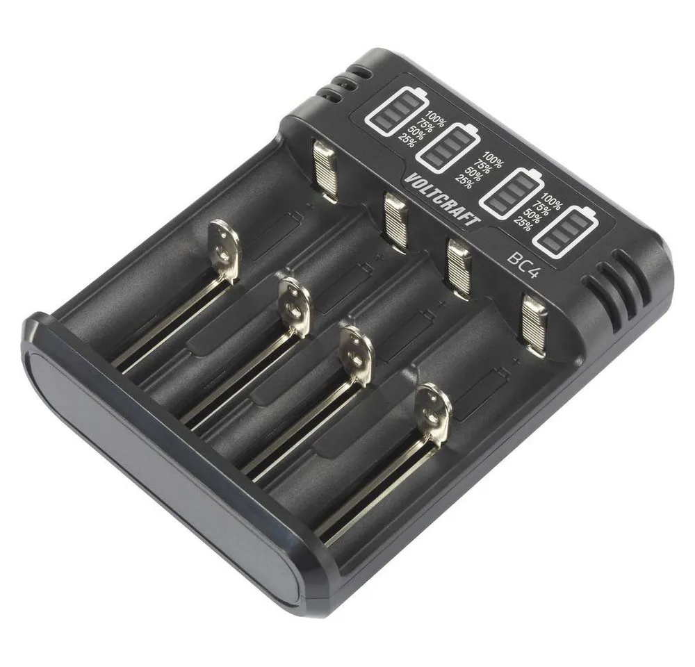 VOLTCRAFT Rundzellen-Ladegerät Li-Ion, NiMH, Micro(AAA), Mignon (AA VC-14263380 Rundzellen-Lader (Erhaltungsladung)
