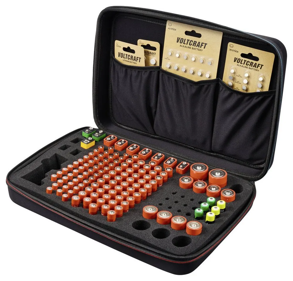 VOLTCRAFT VOLTCRAFT BB-146-1 Batteriekoffer 146x Micro (AAA), Mignon (AA), Baby Batterie