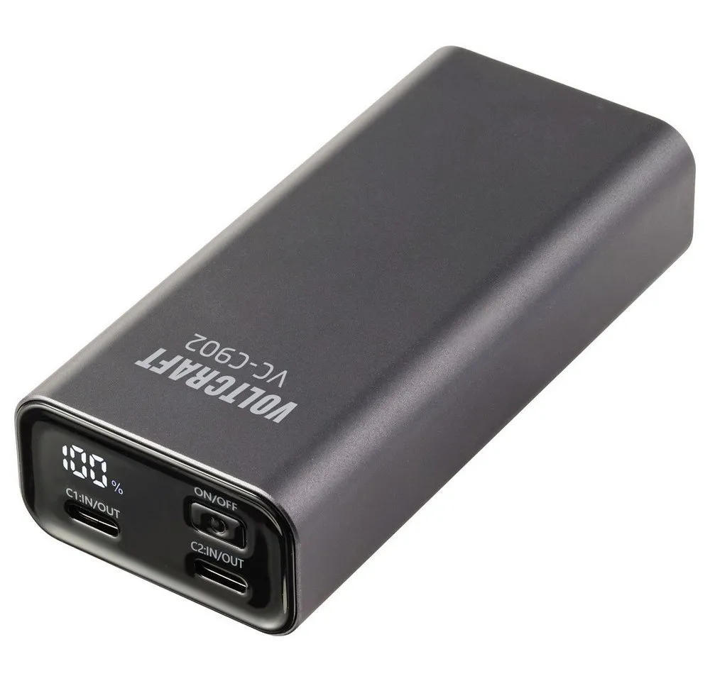 VOLTCRAFT VOLTCRAFT VC-C902 Powerbank 10000 mAh USB PD 3.0 Li-Ion Grau (matt) S Powerbank 10000 mAh