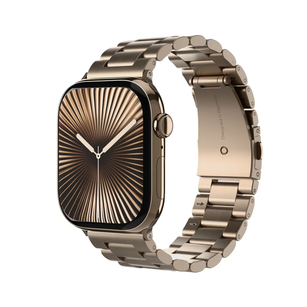 Vonmählen Link Band 2 für Apple Watch, Sunset Gold, 38/40/41/42mm (Series 10/11), Edelstahl