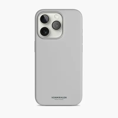 Eco Silicone Case - Schutzhülle aus Silikon, MagSafe kompatibel, für iPhone 15 Pro, Light Gray Handyhülle