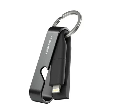 High Six - All-in-One Backup Ladekabel, All Black Multifunktions-USB Kabel
