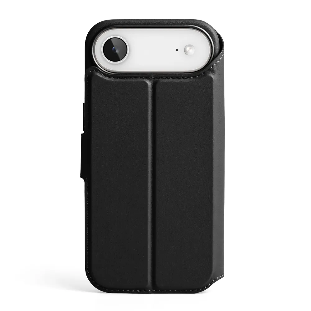 Vonmählen Vegan Leder Folio für iPhone Air, Schwarz