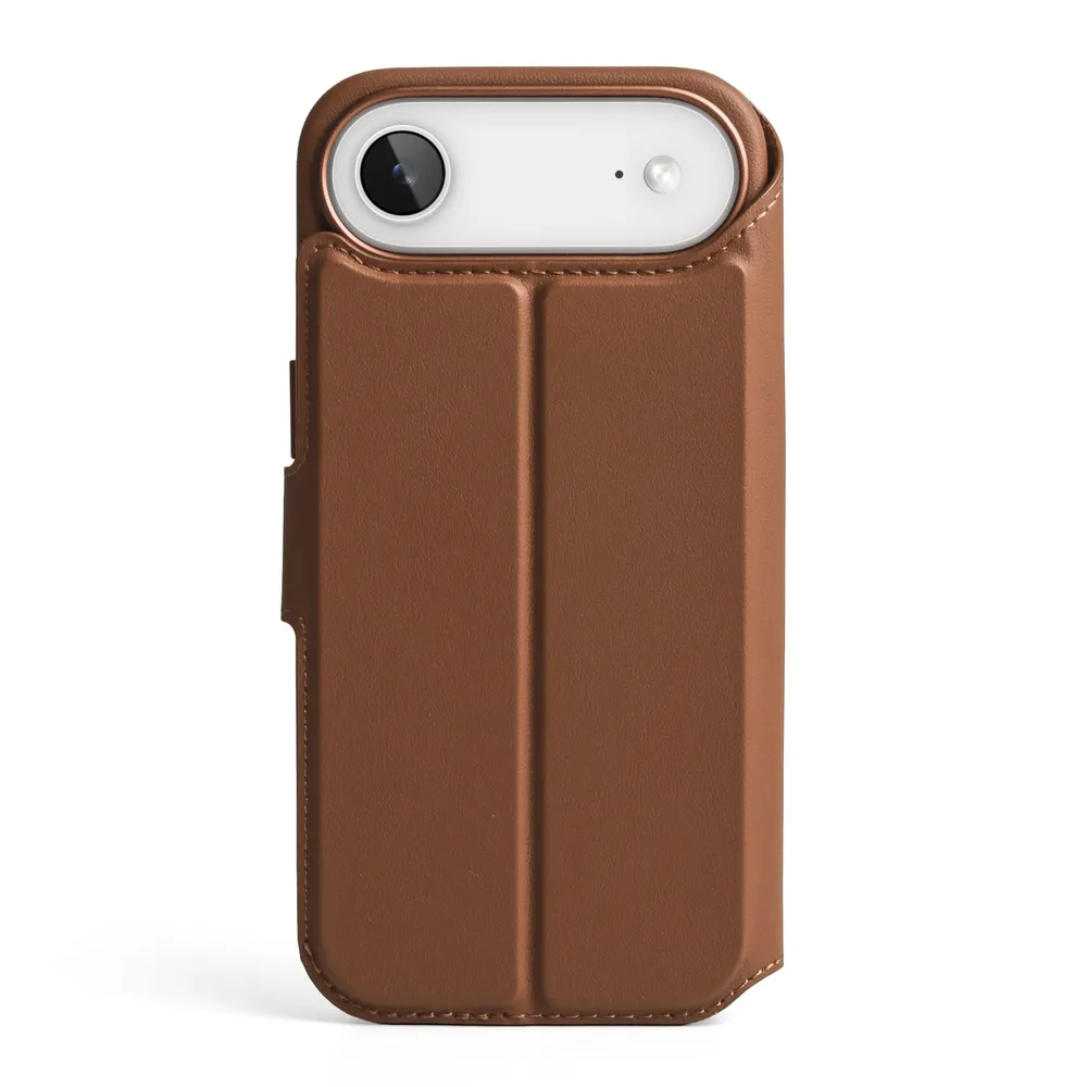Vonmählen Vegan Leder Folio für iPhone Air, Braun