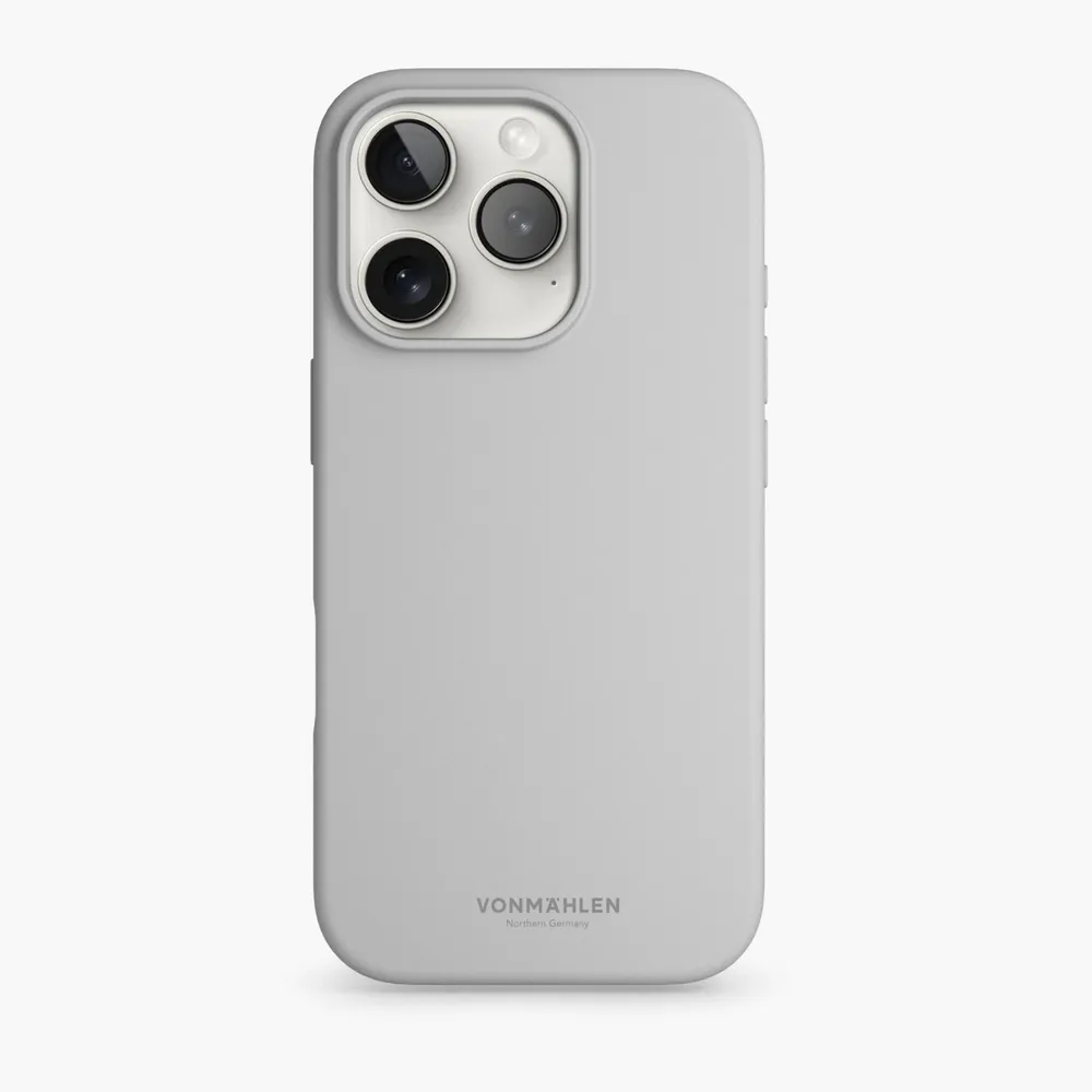 Soft Silicone Case - Schutzhülle aus Silikon, MagSafe kompatibel iPhone 16 Pro, Light Gray Handyhülle