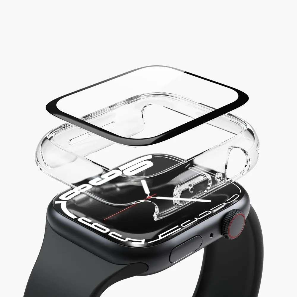 Thin Case - Schutzhülle für Apple Watch, Serie 8 + 9, 45mm, Transparent
