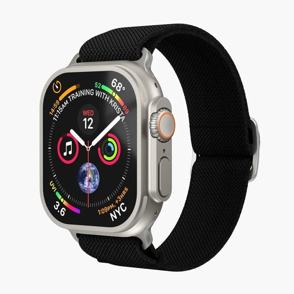 Watch Strap - Classic Nylon Loop - Armband für Apple Watch 40 / 41 / 42 mm, Black Armband