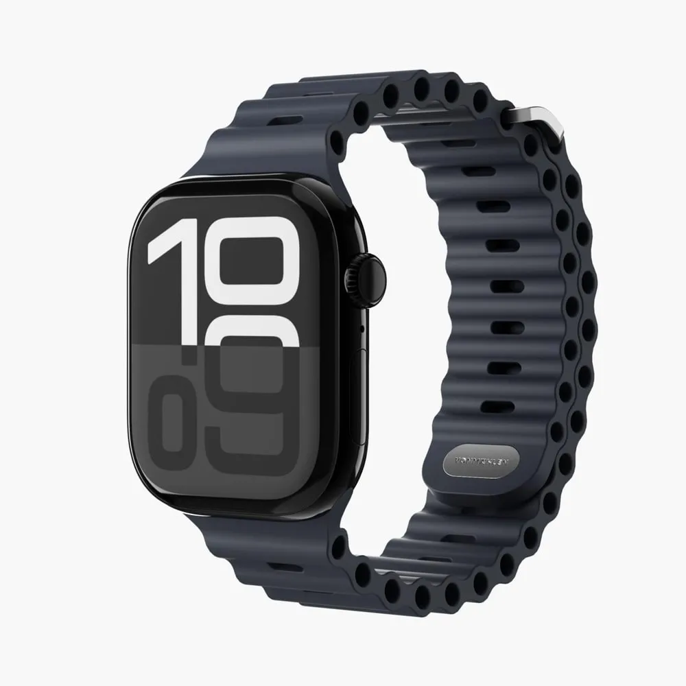Watch Strap - Wave Band 2 - Armband für Apple Watch 44 / 45 / 46 / 49 mm, Navy Armband
