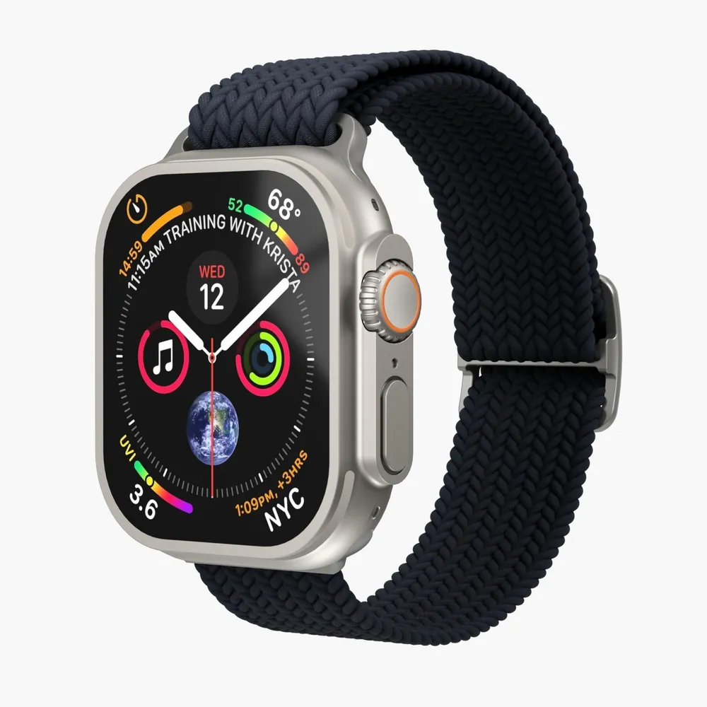 Watch Strap - Woven Loop - Armband für Apple Watch 44 / 45 / 46 / 49 mm, Navy Armband