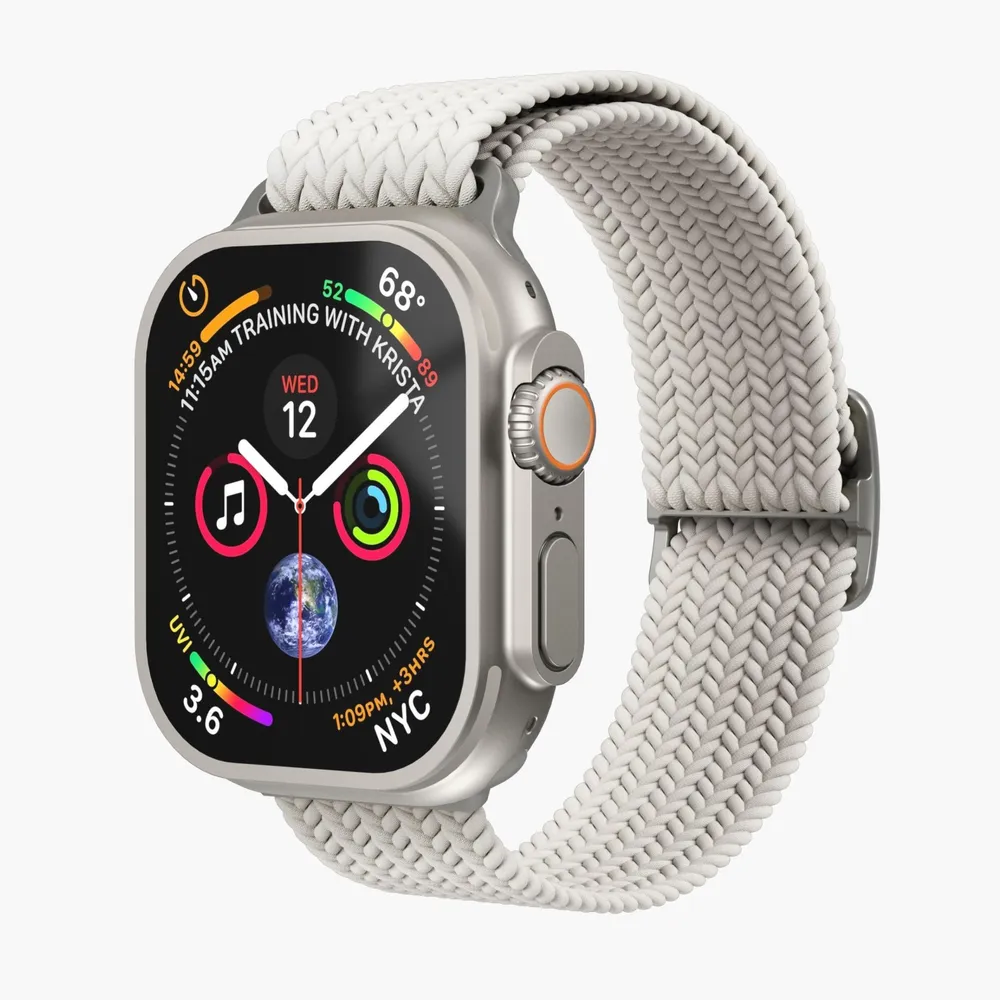Watch Strap - Woven Loop - Armband für Apple Watch 40 / 41 / 42 mm, Cream