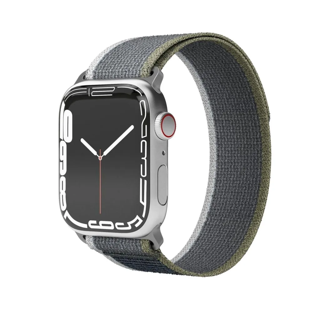 Watch Straps Trekking Loop - Armband für Apple Watch, 40mm + 41mm + 42mm, Green Gray