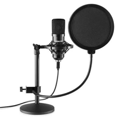 Mikrofon Vonyx CMTS300 USB kardioid mit Tischhalterung und Popfilter