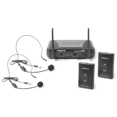 Mikrofon Vonyx STWM712H Mini-XLR VHF Lavalier Dual-Set Diversity