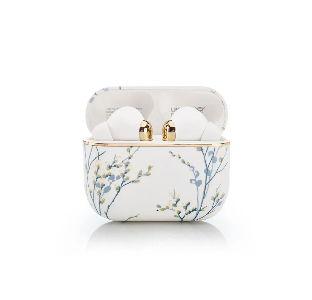 VQ Laura Ashley Kabellose Ohrhörer Bluetooth TWS 5.3 – Pussy Willow Weiß wireless In-Ear-Kopfhörer