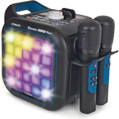 Lautsprecher VTech Karaoke tragbar Bluetooth 40W mit 2 drahtlosen Mikrofonen und Voice-Canceling