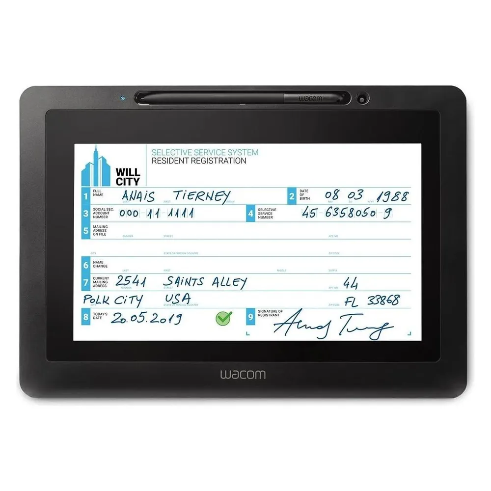 Grafiktablett Wacom DTU-1031AX LCD 10.1 Zoll schwarz mit Stylus