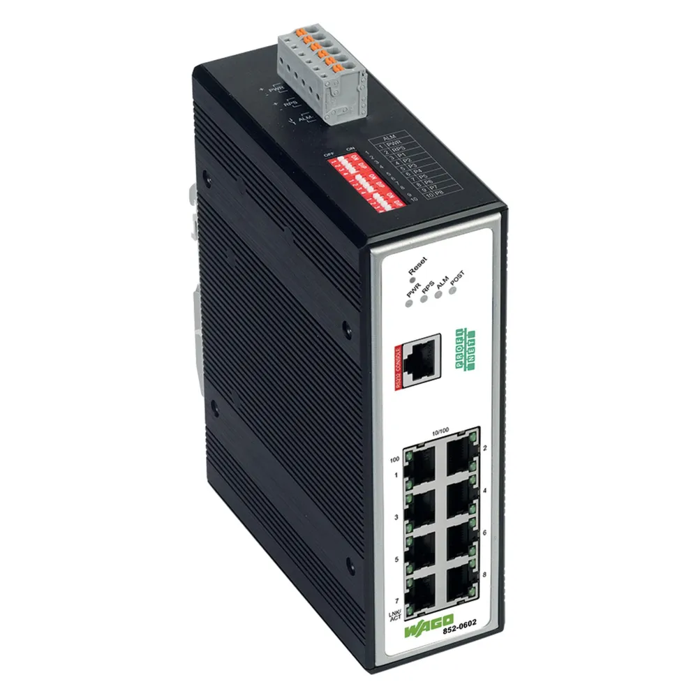 Wago 852-602 Industrial-Managed-Switch 8