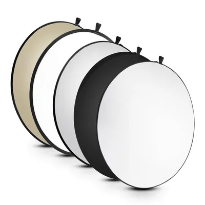 Walimex 17682 Fotostudio-Reflektor Rund Schwarz, Gold, Silber, Transparent, Weiß
