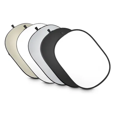 Walimex 17684 Fotostudio-Reflektor Oval Schwarz, Gold, Silber, Transparent, Weiß