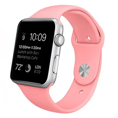 Cooles rosa Kautschukarmband für Apple Watch 42/44 mm Serie 1/2/3/4/5