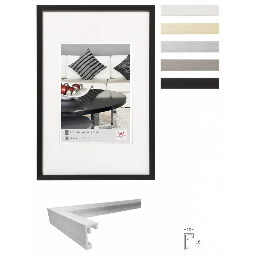Walther Chair AJ130S Aluminiumrahmen 21x30cm silber