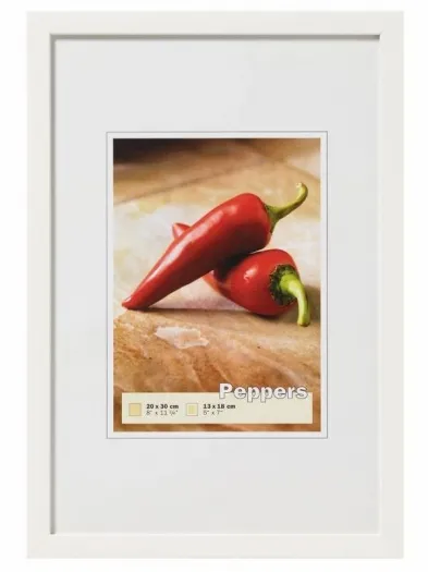 Walther Holzrahmen BP040V Peppers 30x40 polarweiss