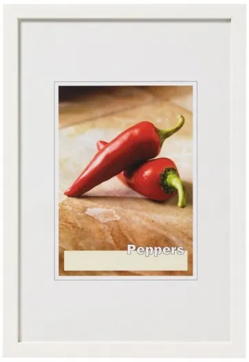 Walther Holzrahmen BP050V Peppers 40x50 polarweiss
