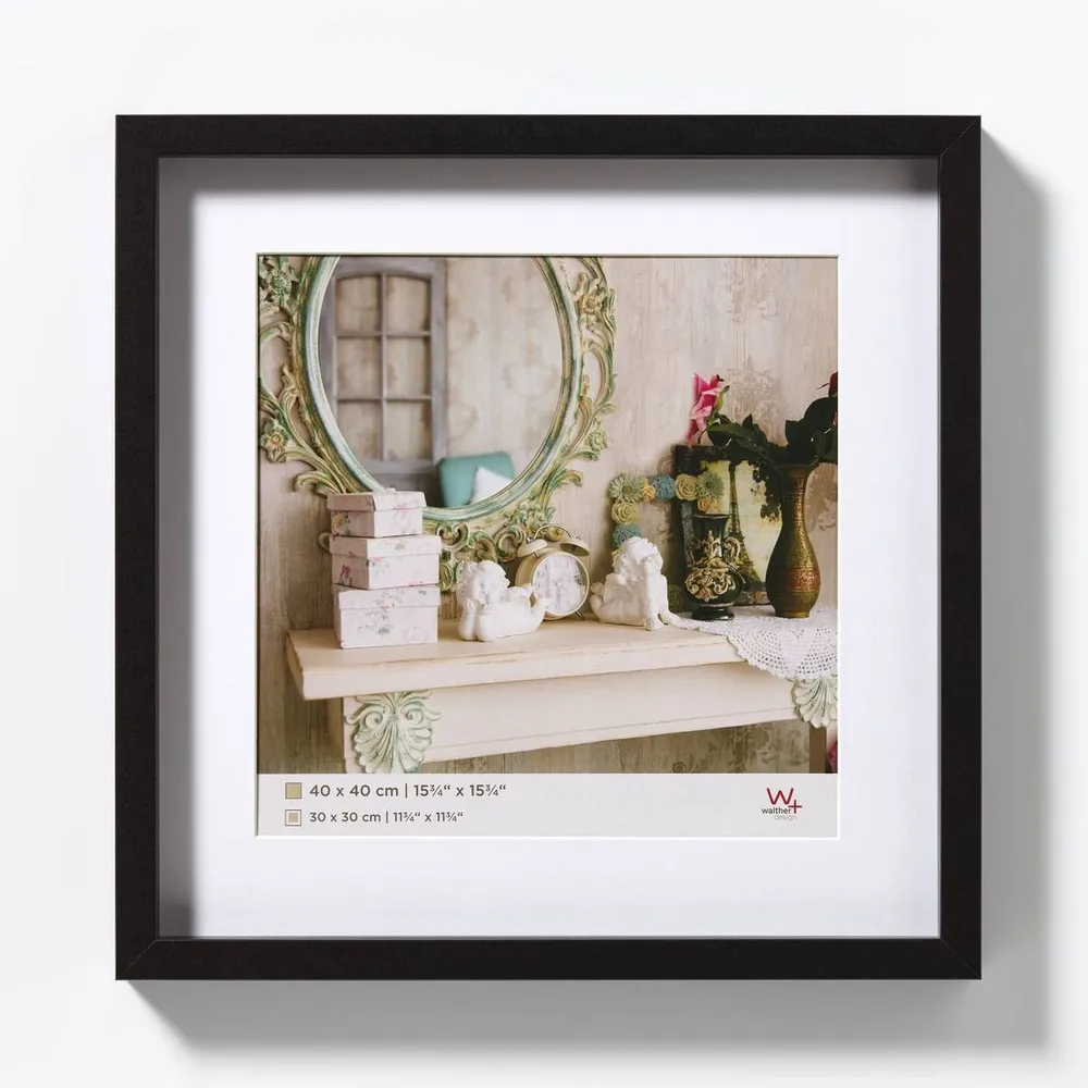 Walther EA444B Stockholm Holzrahmen 40x40cm schwarz
