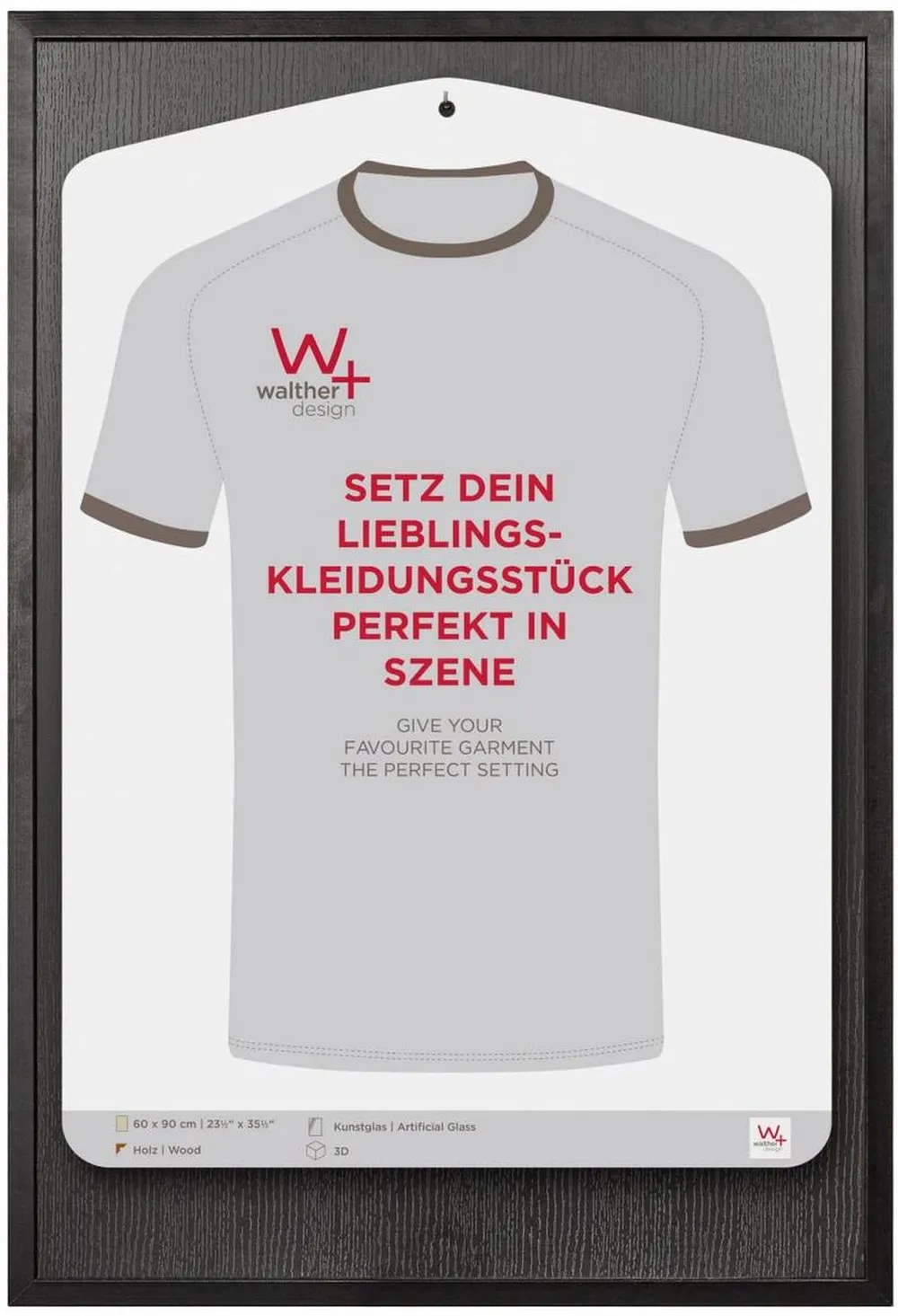 Walther EA690B Trikot Holzrahmen 60x90 cm schwarz