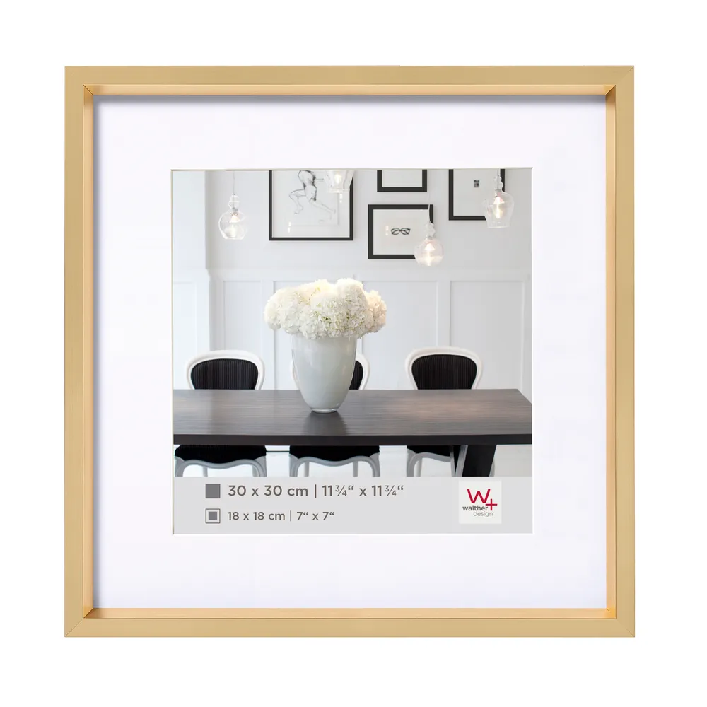 Walther Kunststoffrahmen Steel Style ES330G 30x30cm gold