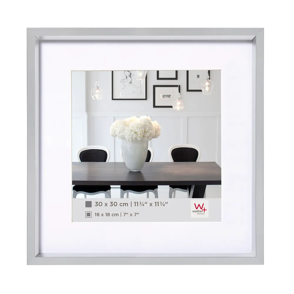 Walther Kunststoffrahmen Steel Style ES330S 30x30cm silber
