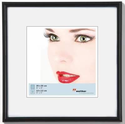 Walther Kunststoffrahmen KB220H Galeria 20x20cm schwarz
