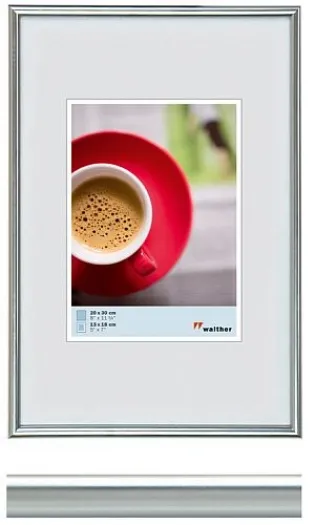 Walther Kunststoffrahmen KS030H Galeria 20x30cm silber