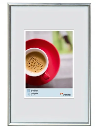 Walther Kunststoffrahmen KS045H Galeria 30x45cm silber