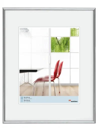 Walther Kunststoffrahmen KS050H Galeria 40x50cm silber