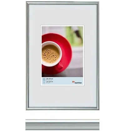 Walther Kunststoffrahmen KS130H Galeria 21x30cm silber
