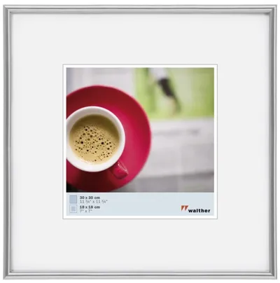 Walther Kunststoffrahmen KS330H Galeria 30x30cm silber