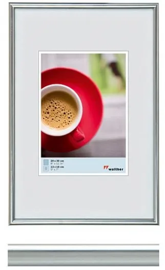Walther Kunststoffrahmen KS430H Galeria 24x30cm silber