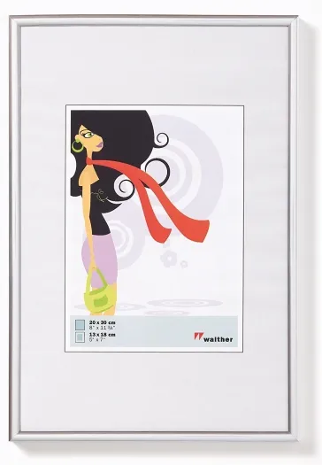 Walther Kunststoffrahmen KS520H Galeria 15x20cm silber